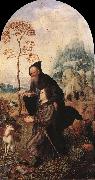 GOSSAERT, Jan (Mabuse) St Anthony with a Donor dfg Sweden oil painting artist